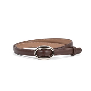 <span class=keywords><strong>Ceinture</strong></span> fine pour <span class=keywords><strong>femme</strong></span> en cuir de vache véritable avec <span class=keywords><strong>boucle</strong></span> ardillon en alliage <span class=keywords><strong>sans</strong></span> trous pour jeans et pantalons décontractés, Dropshipping transfrontalier - Product Image 4