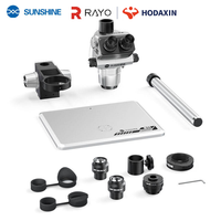 SUNSHINE M8T Ultra Trinocular Stereo Microscope 6-72X Adjustable Zoom Professional Optical Microscope for Phone Repair