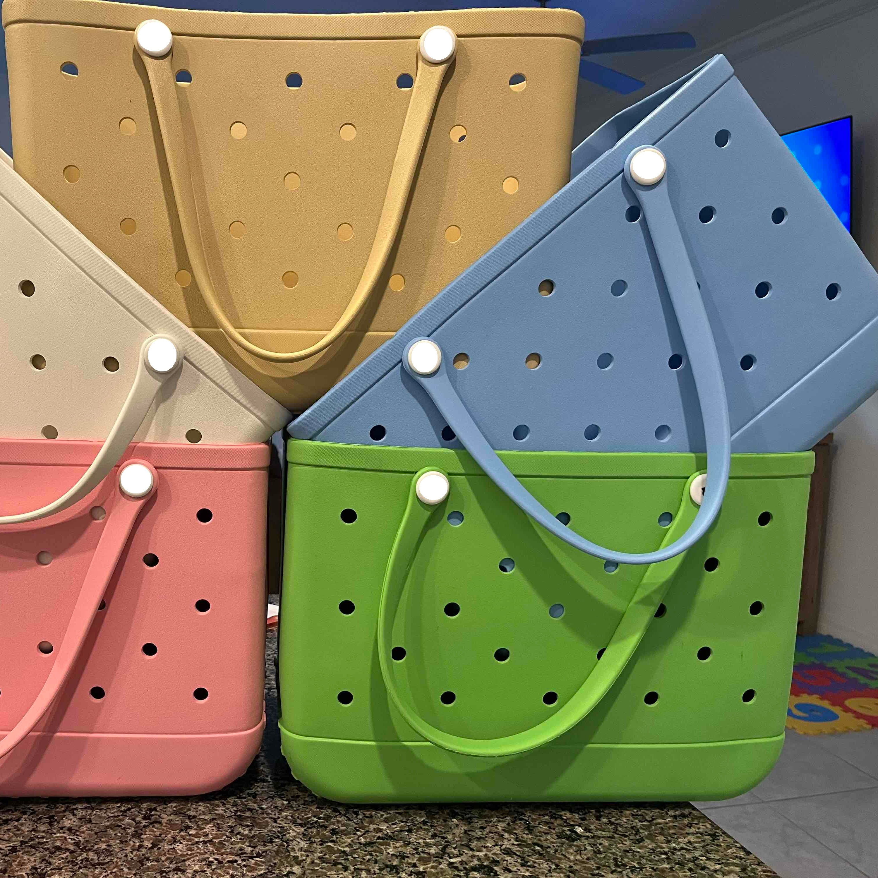 Handbag Small Waterproof Beach Bag JIREST Rubber Tote Bag Small