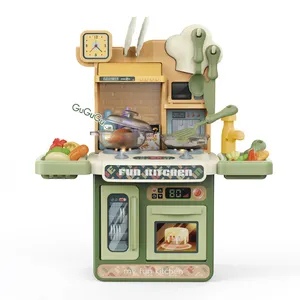 Детская игра для развития кулинарии, детский кухонный игровой набор с подсветкой и звуками