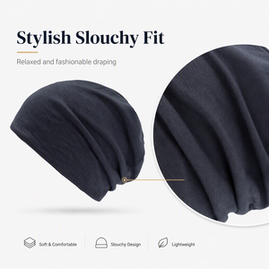 Gorro de Bambú y Algodón Suave y Transpirable para Pérdida de Cabello, Gorro Ligero y Delgado de Talla Grande para Pacientes con Cáncer - Product Image 3