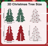 Décorations de table en bois en forme de sapin de Noël, écologiques et recyclables, lot de 3, prix de gros usine pour la maison - Vente chaude