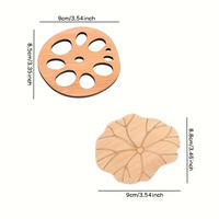 YINXIN Sous-verre en bois en forme de racine de lotus, isolant thermique, anti-brûlure, pour tasses à thé, décoration de table domestique, vente chaude