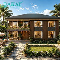 Casa Contenedor Expandible AKAY de 20 pies/40 pies para Vivienda Familiar, Casa Prefabricada Modular con Paneles Sándwich para Hotel o Residencia