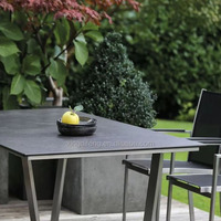 Plateau de table de salle à manger extérieur moderne de haute qualité en HPL compact, ignifuge et imperméable