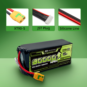 Productos Destacados GPR POWER: Batería LiCoO2 de 30000 mAh 6S 8S 12S 15C para Drones Agrícolas de Pulverización/UAV/FPV/RC, 500 Ciclos - Product Image 3