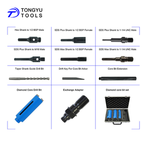 3 Stuks Zeskant Naar 1/<span class=keywords><strong>2</strong></span> "Bsp Mannelijke Draad Adapter <span class=keywords><strong>Set</strong></span> Met Pilot Bit & Drift Sleutel, Heavy Duty Converter Voor Droge Diamant <span class=keywords><strong>Core</strong></span> Boren - Product Image 5