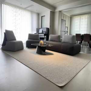 Thảm trải sàn len pha màu trơn tối giản, kích thước tùy chỉnh, chất liệu dày dặn, mềm mại, hiện đại, thích hợp cho phòng khách - Product Image 2