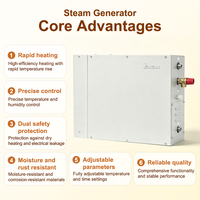 Générateur de vapeur électrique moderne FANLAN à chauffage rapide, certifié, avec panneau de commande informatisé, 4,5 kW, 12 kW, pour appartement, villa, sauna humide