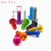 Vis à tête hexagonale ronde en acier zingué M8*25mm