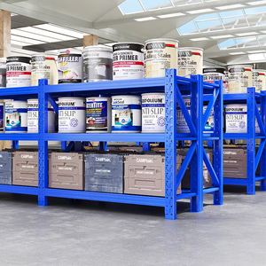 Stock local entrepôt US : Étagère <span class=keywords><strong>de</strong></span> <span class=keywords><strong>rangement</strong></span> métallique robuste à 3 niveaux en acier pour <span class=keywords><strong>garage</strong></span> - Product Image 4