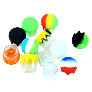 Pot de stockage en verre de 3ml 5ml 6ml Couvercle hermétique pour le stockage des aliments 3.5g 7g 14g Bocaux avec gouttelettes d'eau Bouchon en silicone pour fluide pâteux - Product Image 2