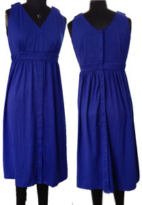 Vestido de playa de maternidad de algodón de bambú para mujeres embarazadas estampado floral cuello sin mangas hasta la rodilla 1 pieza servicio OEM - Product Image 2