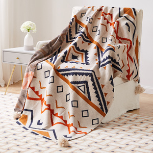 Couverture à motifs aztèques, jet chaud de Style Tribal traditionnel sud-ouest Navajo - Product Image 6