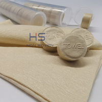 Handuk Koin Terkompresi Ramah Lingkungan, Sekali Pakai, Portabel, Berbahan Nonwoven, Kemasan Tabung, 100% Bambu untuk Perawatan Kulit