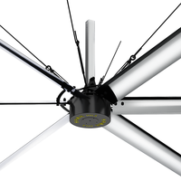 Ventilateur de plafond industriel géant HVLS à faible bruit de 4 m (13 pieds) à grand débit d'air pour garage, prix en Chine
