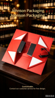 Boîte cadeau en bois de pin pour vin rouge, emballage individuel, design créatif en forme d'échiquier, recyclable