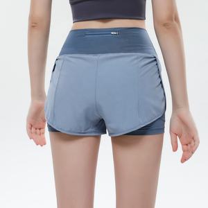 Pantalones cortos para correr 2 en 1 para <span class=keywords><strong>mujer</strong></span> con bolsillo para teléfono, pantalones de secado rápido, falda de Yoga, ropa de voleibol, <span class=keywords><strong>mallas</strong></span> de entrenamiento, pantalones cortos atléticos - Product Image 6