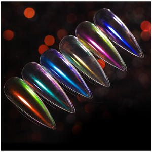 Sirena inspirada en 6 <span class=keywords><strong>colores</strong></span> Nail Art Set Ice Transparent Aurora Nude Net Red para Magic Mirror <span class=keywords><strong>Neon</strong></span> Pink para Magic Mirror Nail - Product Image 3