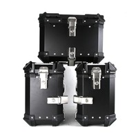 Système de rangement universel pour moto, triple boîte en alliage d'aluminium 38L, porte-bagages arrière, boîte latérale