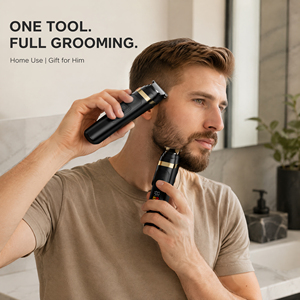 DOODA 2 en 1 Rasoir Électrique Professionnel Sans Fil pour Hommes, <span class=keywords><strong>Tondeuse</strong></span> à Barbe, Écran LCD, Rechargeable par USB, Multifonctionnel - Product Image 6