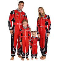 Costume de pilote de course pour adultes et enfants, ensemble de combinaisons assorties pour la famille, pour hommes et femmes, Halloween et cosplay
