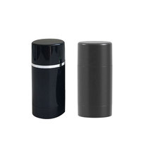 Tube déodorant noir mat solide 50 ml et 75 ml en plastique pour emballage de gel nettoyant visage et déodorant en stick