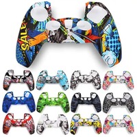 Meilleure vente peau de coque pour PS5 accessoires anti-dérapant étui de protection couverture Joystick jeu coque en Silicone pour PS5 contrôleur peau