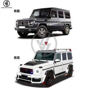 Kit de Carrocería Estilo R para Auto de Carreras W463 G500 G63, Nuevo, PP+Carbono Seco, Acabado Brillante, Tejido Twill, Envasado al Vacío, Parachoques Delanteros/Traseros para G 1993-2018 - Product Image 6