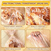 Sacs à pain en plastique transparent de qualité alimentaire avec logo personnalisé en gros, sacs à pain micro-perforés en CPP