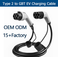 Câble de charge EV en gros Type 2 vers GB/T 32A 7kW monophasé IEC 62196 vers GBT pour véhicules électriques standard chinois
