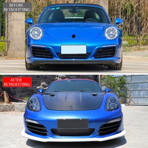 Modificación de coche 991 2012-2018, actualización del parachoques delantero, capó de fibra de carbono, protección del capó del motor para 911 - Product Image 2