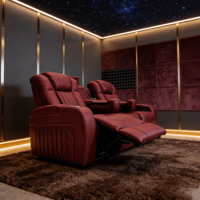 Fauteuil de salon design nordique pour une personne, 2 ou 3 places, home cinéma, fauteuil inclinable électrique en cuir moderne de luxe