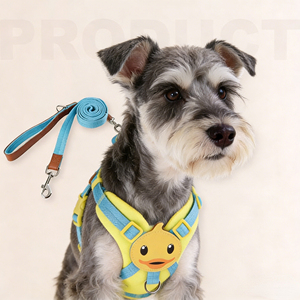 Cartoon Pet Harness and Leash Set Adjustable Polyester Breathable Dog Vest <b>Chest</b> Strap for <b>Small</b> Medium Dogs Puppy Walking - Product Image 1
