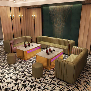 Mobilier club en forme de L canapé stand Restaurant Coin Canapé Sièges Forme de <span class=keywords><strong>U</strong></span> Chaise Lounge Bar Meubles Canapé - Product Image 2