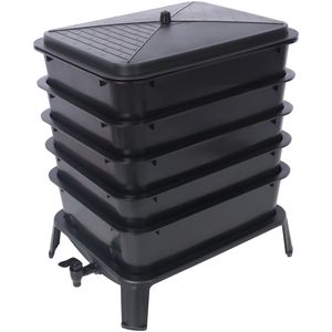 Kit de Compostaje de Gusanos de 50L, Plástico, para Reciclaje de Residuos de Cocina, Ecológico, Incluye Caja - Product Image 4
