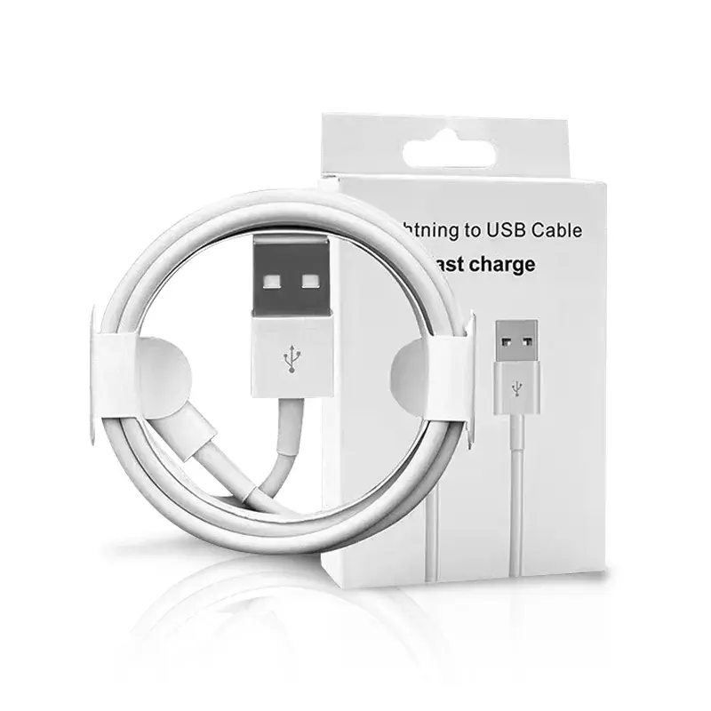 Wholesale USB To Lighting Cable Fast Charge Adapters Power Cord Phone Charger Data Cable For iPhone Apple 5 6 7 8 X S Plus