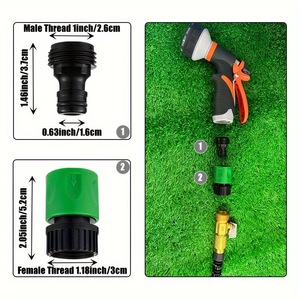 Garden Water <b>Connector</b> 3/4 Inch Plastic <b>Quick</b> Connect Threaded For Irrigation Hose Fitting - Product Image 2