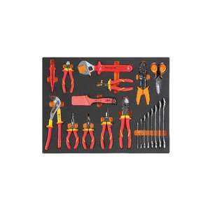 BETA - 024504264 Plateau EVA souple pour outils isolés 1000V en génie électrique (20 pièces) ENSEMBLES D'OUTILS ÉLECTRICITÉ ET ÉLECTRONIQUE - Product Image 1