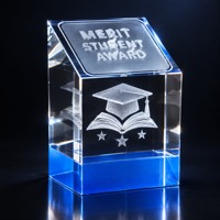 Trophée scolaire personnalisé en cristal Neelpure 195308, récompense pour les enseignants, prix pour les élèves, compétition sur le campus, cadeau d'anniversaire