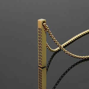 Colgantes, Collares, Dijes de Barra, Joyería de Acero Inoxidable, Diseños Punk, Dijes Grabados para Hombre - Product Image 4