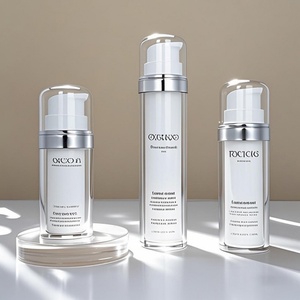 Botella de Bomba Airless Recargable Personalizada de 15ml 30ml 50ml, Juego de Botellas de Viaje Blancas de Doble Pared de Lujo para Lociones Cosméticas para el Cuidado de la Piel - Product Image 4