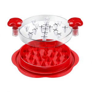 Déchiqueteur de viande manuel pour poulet, attendrisseur de viande avec base antidérapante, double poignée, couvercle transparent pour porc, bœuf, usage en cuisine. - Product Image 4