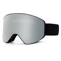 Masque de ski avec protection UV400, lunettes de snowboard OTG, verres polarisés miroir, monture PC, magnétique, lunettes de sport pour la neige, logo personnalisé