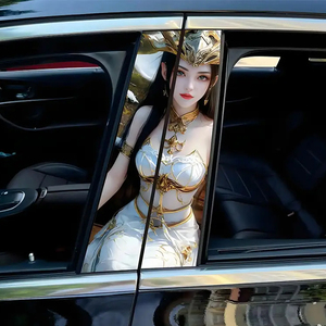 Personnalisé 2pcs Animal Eye Design B-Pillar Autocollants De Voiture Étanche Auto Tatouage Logo Décor Couverture Fenêtre DIY <span class=keywords><strong>Scratch</strong></span> Pilier De Porte - Product Image 5