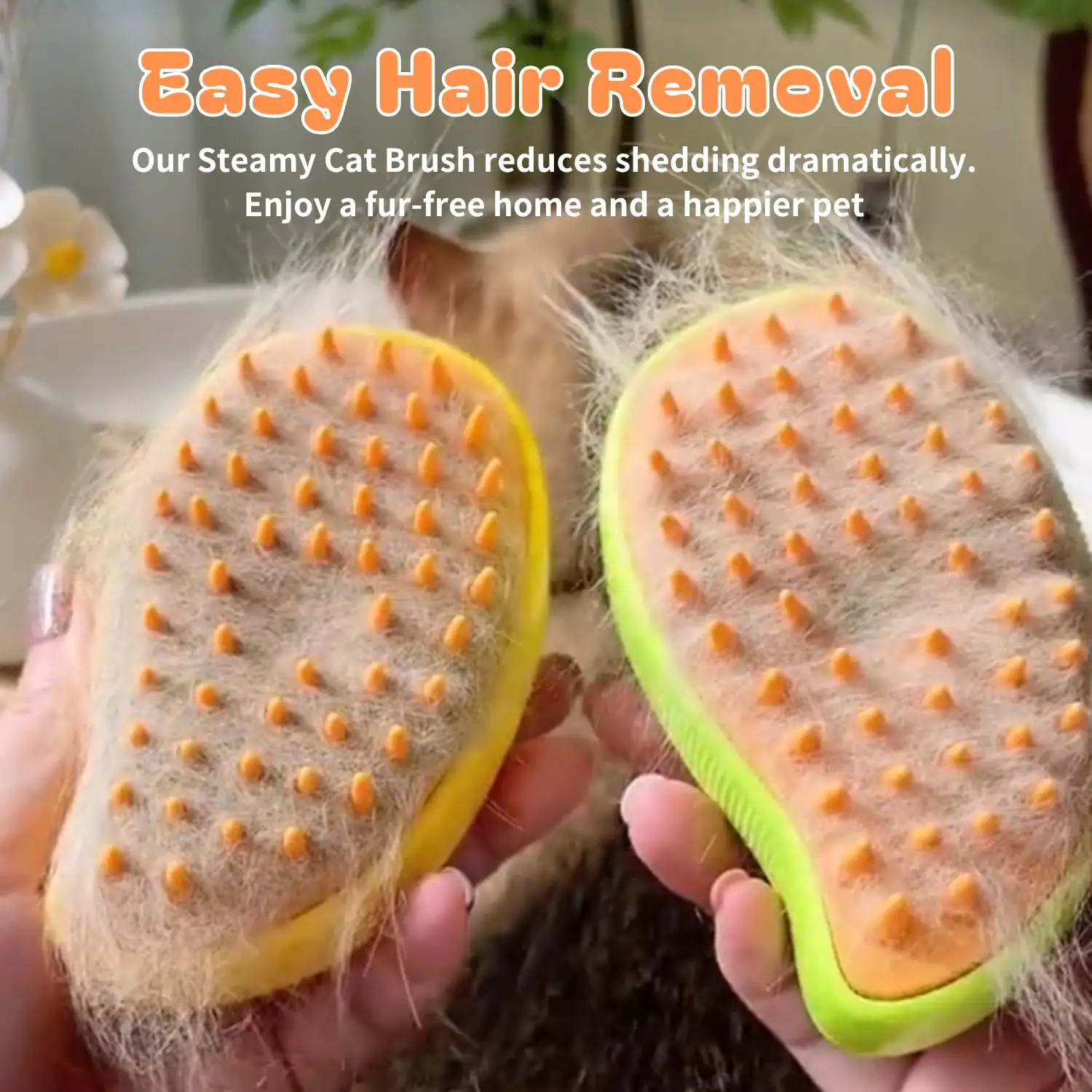 New Release Cat Grooming Brush 3 In1 Steamy Cat Spray Massage Comb