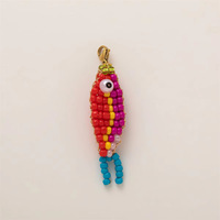 Pendentif poisson perlé YML& de la série Océan. Collier avec pendentif en forme de coquillage, homard, crabe, coquille marine, petit pendentif, accessoire