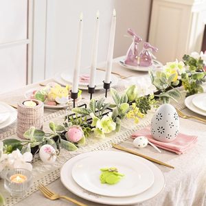 DAMAI Easter Decor Artificial Colored Egg Rattan Vine Garland 183CM Wall Hanging Ornament for Home Hotel Indoor Decoration 3pcs - Product Image 2