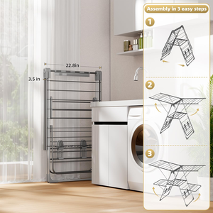 ราวตากผ้าแบบพับได้ สแตนเลส สตีล รุ่นใหม่ล่าสุด - Product Image 2