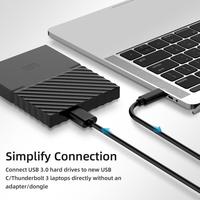 Kabel USB 3.1 Tipe C ke USB 3.0 Micro B Konektor 5Gbps 5V 3A Hard Drive USB C ke Micro B